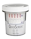 QuickScreen 12 Panel Urine Drug Test Cup 9308ZN - AMP, MDA, BAR, BZD, COC, MET-500, MDMA, MTD, OPI-300, OXY, PCP, THC + Timer - Made in USA (5)
