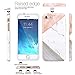 JAHOLAN Pink Geometric White Marble Design Clear Bumper Glossy TPU Soft Rubber Silicone Cover Phone Case Compatible with iPhone 7 iPhone 8 iPhone 6 6S