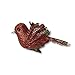 BANBERRY DESIGNS Bird Ornaments - Set of 24 Clip-On Birds - Package Includes 6 Red, 6 Blue, 6 Gold and 6 Silver - Simulation Mini Birds with Sequence and Glitter - Each is 2 Inches Tall