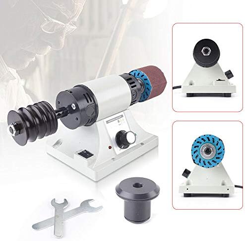 Unik Always Electric Leather Edge Burnishing Machine Polishing Grinder Tool kit and wrench
