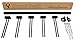 StoreYourBoard Lone Peak Ski Storage Rack, Wall Mount Organizer Holds 5 Pairs of Skis and Poles, Supports 300 lbs, 46 in x 8 in x 3.5 in