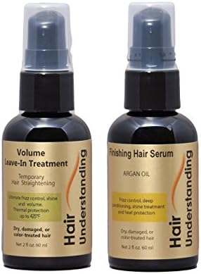 Volume Leave-in Treatment and Finishing Hair Serum Kit - Temporary Hair Straightening