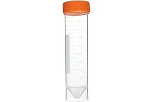zoomto zommto 50mL Self Standing Centrifuge Tubes 50PCS,Leak-Proof Screw Caps(Orange), 50ml Skirted Tubes with Write Marks, Non-pyrogenic, DNase/RNase Free, Human DNA-Free (Bag Pack) (50ml-Orange)