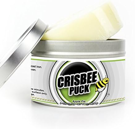 Crisbee Puck Tin Apple Pie Scent - Cast Iron Seasoning Oil Blend