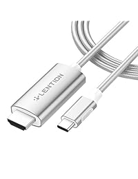 LENTION - Cable adaptador USB C a HDMI 2.0 (4K 60Hz) compatible con MacBook Pro (Thunderbolt 3), iPad Pro y Mac Air 2018, Chromebook 13 15, Surface Book 2 Go, Samsung S9 S8 Note 9, más (6 pies)