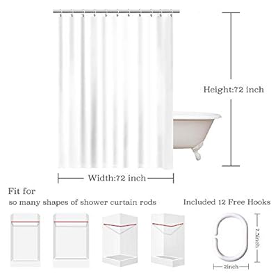 LIVILAN Teal Shower Curtain, Nautical Shower Curtain, Shower Curtain Teal, Striped Shower Curtain, Anchor Shower Curtain… 41TgYaEexGL