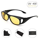 HD Night Vision Wrap Around Sunglasses RAYSUN Polarized Driving Sun glasses