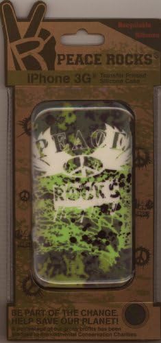 Peace Rocks iPhone 3G Transfer Printed Silicone Case Camouflage with Peace Sign