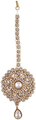 VVS Jewellers Gold Plated Kundan Indian Bollywood Traditional Wedding Bridal Hair Jewelry