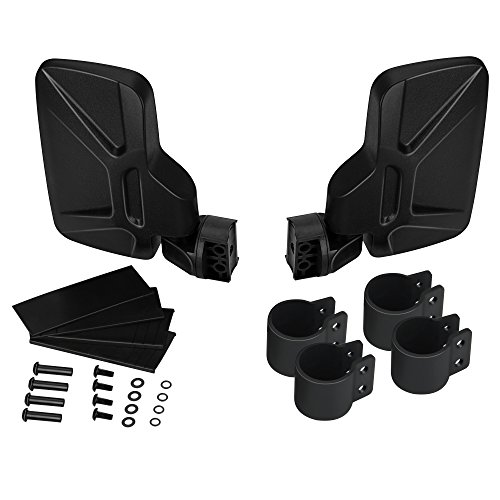image for BETOOLL Adjustable Pair UTV Side Mirror Set 1.75 or 2inch Roll Bar Cag