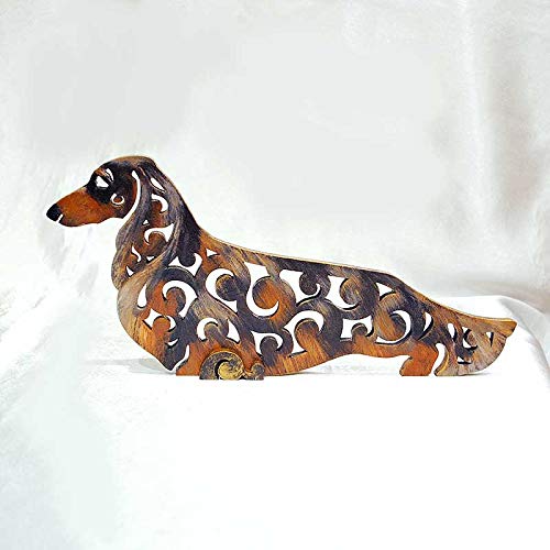Amazon Com Black Tan Dachshund Long Haired Dog Figurine Dog