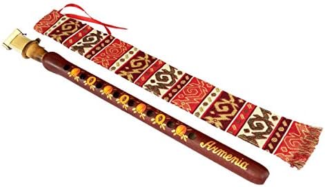 Armenian DUDUK Apricot handpaint on it, Armenian Oboe Balaban Woodwind Instrument for intemediate skill level