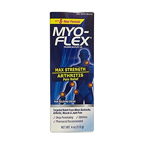 Myoflex Odorless Pain Relieving Cream, 4Ounce Tubes (Pack