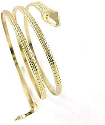 Punk Metal Coiled Snake Spiral Upper Arm Cuff Armlet Armband Bangle Bracelet