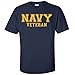 Navy Veteran Gold Logo Short Sleeve T-Shirt in Navy - Medium