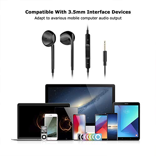 Earphones/Earbuds/Headphones, Premium in-Ear Wired Earphones with Remote & Mic Compatible Apple iPhone 6s/plus/6/5s/se/5c/iPad/Samsung/MP3 MP4 MP5,VK1