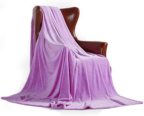 MERRYLIFE Throw Blanket for Couch| Throw Size Soft Ultra-Plush Colorful Decorative Fleece Throw |Travel Plush Blanket | ( 50" 60", Voilet