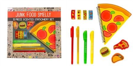 Super smelly stationery set junk food