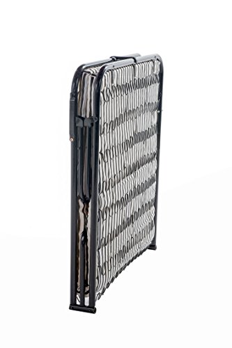 Home Source Industries, 223 Cot Bed, Folding Bed with Mattress, Black and White, L 75" W 31" x H 13"