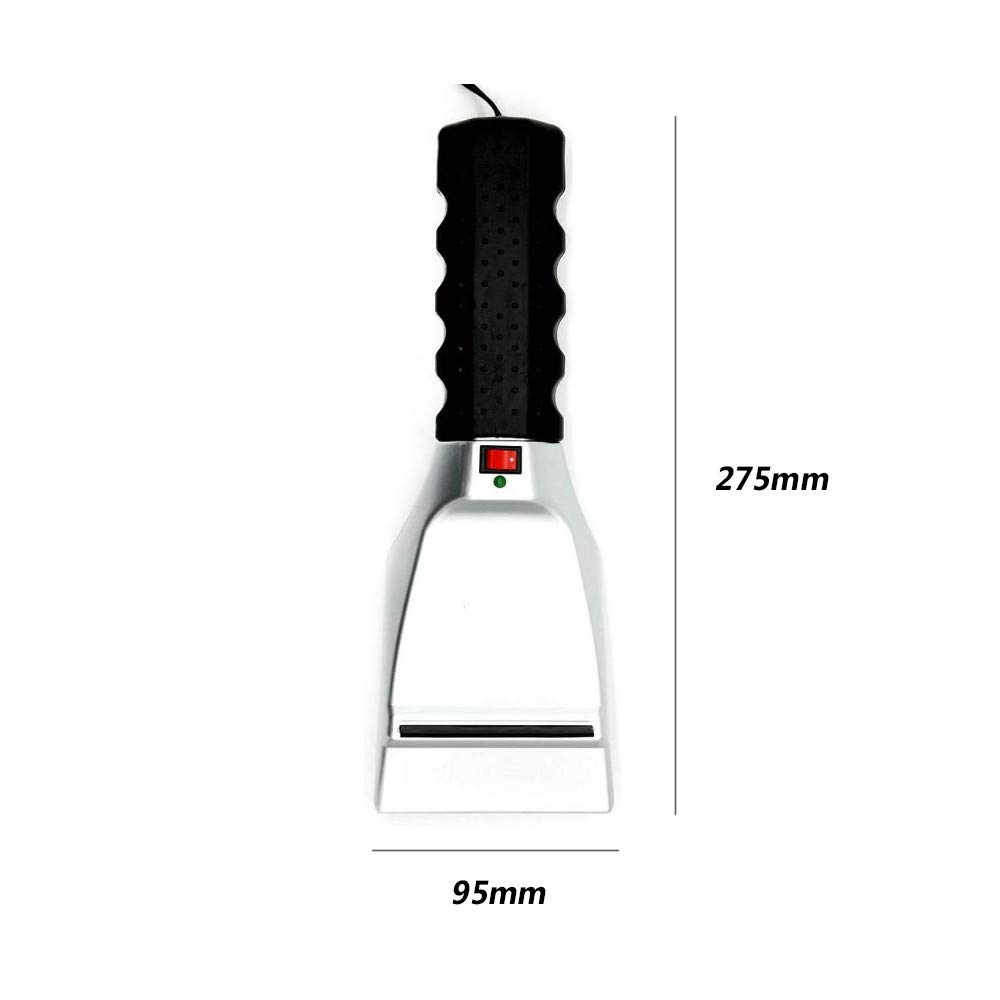 HeziCat Heated Snow Ice Scraper for Car - Electric Heated Auto Windshield Window Ice Scrapers with Squeegee for Cars
