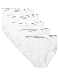 Fruit of the Loom - Calzoncillos para hombre (5 unidades), diseño de rayas, color blanco