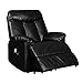 Domesis Renu Leather Power Lift Chair Recliner, Black