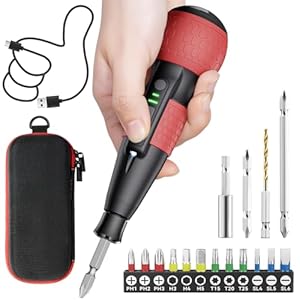 Yacooda 電動ドライバー 小型 【業界初・鬼トルク・軸ブレなし】 電動6N.m 手動15N.m 強力 16点ビット付き