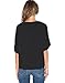 Romastory Womens Street Style Feather Pattern T-Shirts Casual Loose Top Tee Shirts (M, Black)