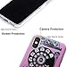 Unov Phone Case for iPhone Xs Max Soft Protective Slim TPU Shockproof Bumper Wave Design Support Wireless Charging 6.5 Inch (Retro Payphone)