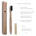 Karbon Charcoal Infused Bamboo Toothbrushes (5 Pack) W/Bamboo Toothpicks Soft Bristles Biodegradable BPA Free