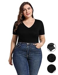 SICILY - Body de manga corta para mujer con cuello en V