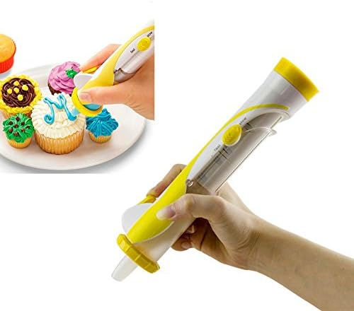 Lysport Electronic Frosting Deco Pen Battery Powered Cake Decorating Pen for Cupcake Cookie Dessert Pastry DIY Decoration Writing Tool