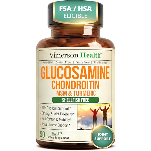 Glucosamine Chondroitin MSM – Joint Supplements for Men and Women with Glucosamine Sulfate 1500 mg – Joint Health Supplement for Cartilage, Mobility and Joint Support – Easy to Swallow – 90 Tablets