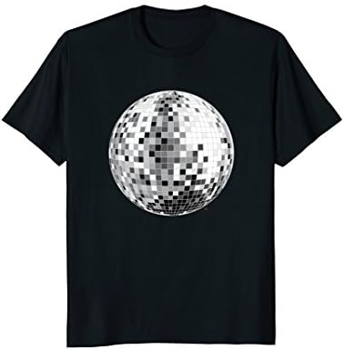 Mens Disco Love T-Shirt, Cool Mirror Ball Tee Shirt XL Black