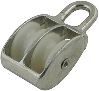 25mm Zinc Plated Double Awning Pulley with Nylon Sheave