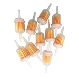 ZYTC Gas Inline Fuel Filters Replaces Kawasaki Kohler Briggs Stratton John Deere 1/4 Inch x 5/16 Inch 10 Pack
