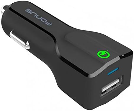 24W USB Adaptive Fast QC Rapid Car Charger Quick Charge with Smart Detect Ultra Compact Black for Huawei Honor 7X - Huawei Honor 8 - Huawei Mate 10