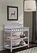 Thomasville Kids Southern Dunes Changing Table, Pebble Gray, Changing Table with Water Resistant Changing Pad, Safety Strap & Two Storage Shelves, for Infants & Toddlers