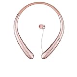 Rioddas Wireless Headphones Retractable Earbuds Sport Neckband Bluetooth headphones HD Stereo Bluetooth 4.1 Earphones w/ Mic IPX5 Sweatproof fo Gym Workout Talk Time Up To 15 Hours (Rose gold)