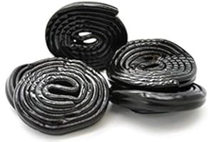 SweetGlob Licorice Wheels Naturally Flavored Candy (Black Licorice, 1 Pound)