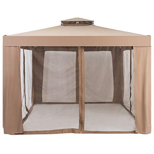 AyaMastro Outdoor 2Tier 10Feet Gazebo Canopy Shelter Garden Tent Sunshade with Mosquito Netting with Ebook - Thumbnail 5