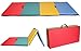 BestMassage Gymnastics Mat Gym Mat Tumbling Mat 4 Pannel Foldding Gymnastic Tumbling Mat 4'x8'x2 Thick Fitness Yoga Exercise Mat Lightweight Home Gym Mat Carrying Handles