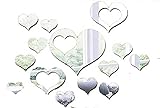 Removable 3D Wall Stickers, Bokeley Acrylic Mirror Style Heart Love Decal Vinyl Art Wall Sticker Home Decor