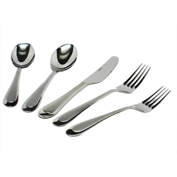 Amazon.com: Juego de cubiertos de 20 piezas línea ...