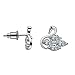 Jewelry Swan Stud Earrings for Teen Girls 18k White Gold Plated Hypoallergetic Cubic Zirconia Stud Earrings Crystal Tiny Diamond Stud Earrings KY007