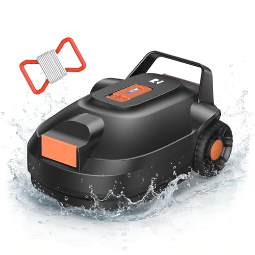 Redkey S200 Wireless Swimming Pool Robots, 180 Min Autonomy, Double Motors, Double Suction, Automatic Parking, Robot Pools Above Ground Flat Bottom Up to 100 m²