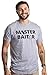 Ann Arbor T-shirt Co. Masterbaiter | Funny Fishing Fisherman Fish Master Baiter Dad Grandpa Joke T-Shirt-(Adult,XL) Sport Grey