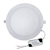 LE-LED Downlight - Led redondo extraplano, 18 W, luz fría 6000º K, 1590 lm, aluminio, color blanco