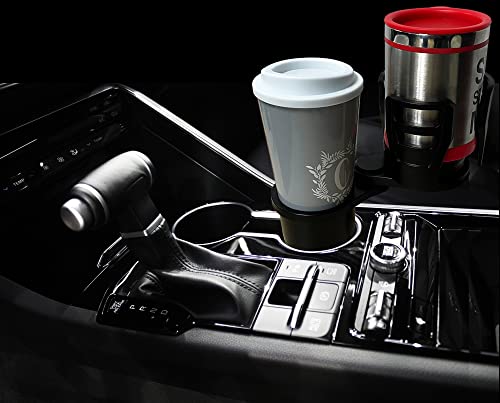 Car Cup Holder Extender，fit Water Bottle 14oz-24 oz and Snack Cups，2 in 1 Multifunctional with Adjustable Base,Adjustable After Inserting, Suitable for Most car Cup Holders