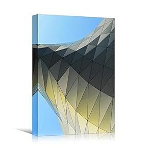 signwin Canvas Wall Art White Building Pattern Abstract...